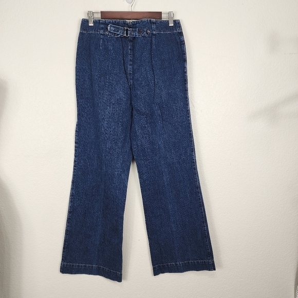 Lauren Jeans Wide Leg Blue Jeans Size 6 - Picture 5 of 9